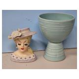HEAD VASE & MCCOY VASE