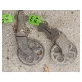 VINTAGE STEEL WHEELS FOR SHOP CART