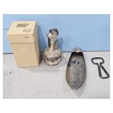 RONSON SILVER PLATE TABLE TOP LIGHTER, SHOE &