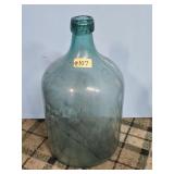 VINTAGE GREEN GLASS WINE JUG APPROX 10 GAL