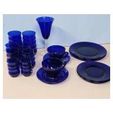BLUE GLASSWARE