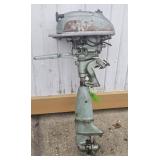 VINTAGE BOAT MOTOR-COULD NOT MAKE OUT THE NAME