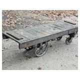 CART W STEELL WHEELS W/WOOD FLOOR &
