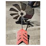 WINDMILL MULTI BLADE W/RED PAINTED TAIL-FIN