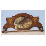 EARLY WOODEN TOWL/PICTURE HOLDER