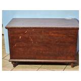 EARLY 6 BOARD BLANKET CHEST W/TILL & EARLY