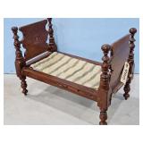 EARLY DOLL BABY BED & BEDDING