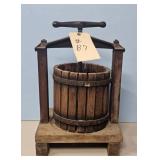 SMALL WOODEN CIDER PRESS