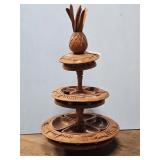 TEAK WOOD NUT/FRUIT DISPLAY