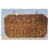 CHICKEN RANCH WOOD SIGN