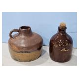 BROWN STONEWARE CROCK JUGS