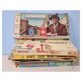 BOARD GAMES-HANGMAN, SORRY, HAVE GUN WILL