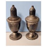 WEIGHTED STERLING SALT/PEPPER SHAKERS