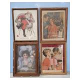 SANTA COCA COLA FRAMED ADVERTISING & OTHERS