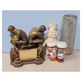 DOUGH BOY-THINKER BOOKENDS, OLD CALANDER