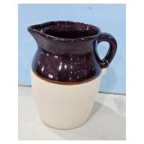 BROWN/TAN CROCK PITCHER