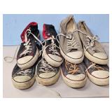 4-PAIR OF MENS SIZE 10 & 9 CONVERSE TENNIS SHOES
