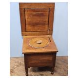 WOOD JOHNNIE POT W/ENAMEL INSERT