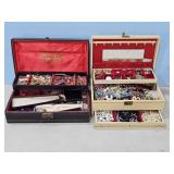 2-JEWELRY BOXES WITH RINGS-NECKLACES &OTHER
