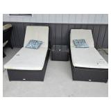 3 PC WICKER CHAISE LOUNGE SET