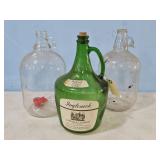 3 0NE GALLON GLASS JUGS