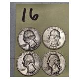 (4) QUARTERS-1951,1964,1950,1952