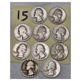 (5) 1945 QUARTERS, (1) 1946, (2) 1947 and (2) 1948