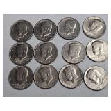 12 KENNEDY HALVES