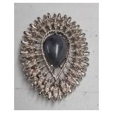 SARAH COVENTRY SILVERTONE TEARDROP BROOCH