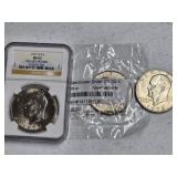 1972, 1977 AND 1977-D EISENHOWER DOLLARS