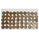 50 WHEAT PENNIES