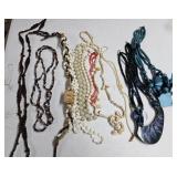 MULTI STRAND NECKLACE AND PENDANT W/MOSAIC INLAY &