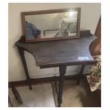 Hall table & old mirror