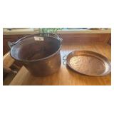 Copper pot & serving tray