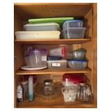 Jars with lids & refrigerator dishes