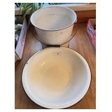 Enamel pot & bowl
