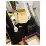 Wedding dress & picture frames & iron board &