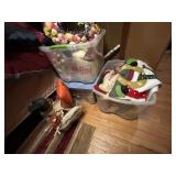 4 boxes of holiday decorations