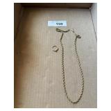 14K gold necklace & promise ring
