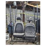 BUCKET SEATS ON ROLLING RACK - UNKNOWN MAKE