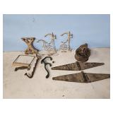 EARLY C-I HARDWARE, PULLEY, COAT HOOKS