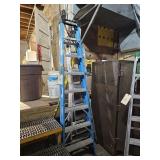 BLUE FIBERGLASS LADDER-WERNER 8 FOOT