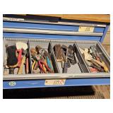 DRAWER WITH HAMMER, PLIERS, CEMENT TOOLS