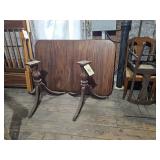 DUNCAN PHYFE STYLE TABLE & MISC. 2 CHAIRS