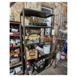 METAL SHELVING RACK-NO CONTENTS SELLS WITH IT