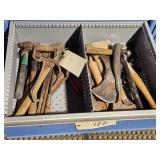 CONTENTS OF DRAWER-HAMMERS-HATCHES, HAY HOOK