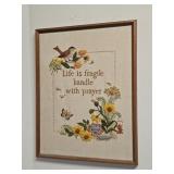 FRAMED EMBROIDERY WALL ART AND OTHER PICTURE