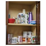 CONTENTS OF UPPER CUPBOARDS - GLASSWARE/MUGS