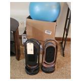 HEATERS, UNDER THE DESK STEPPER/EXERCISE BALL