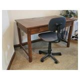 WOOD DESK WITH DRAWER - 4 FEET X 28 INCHES